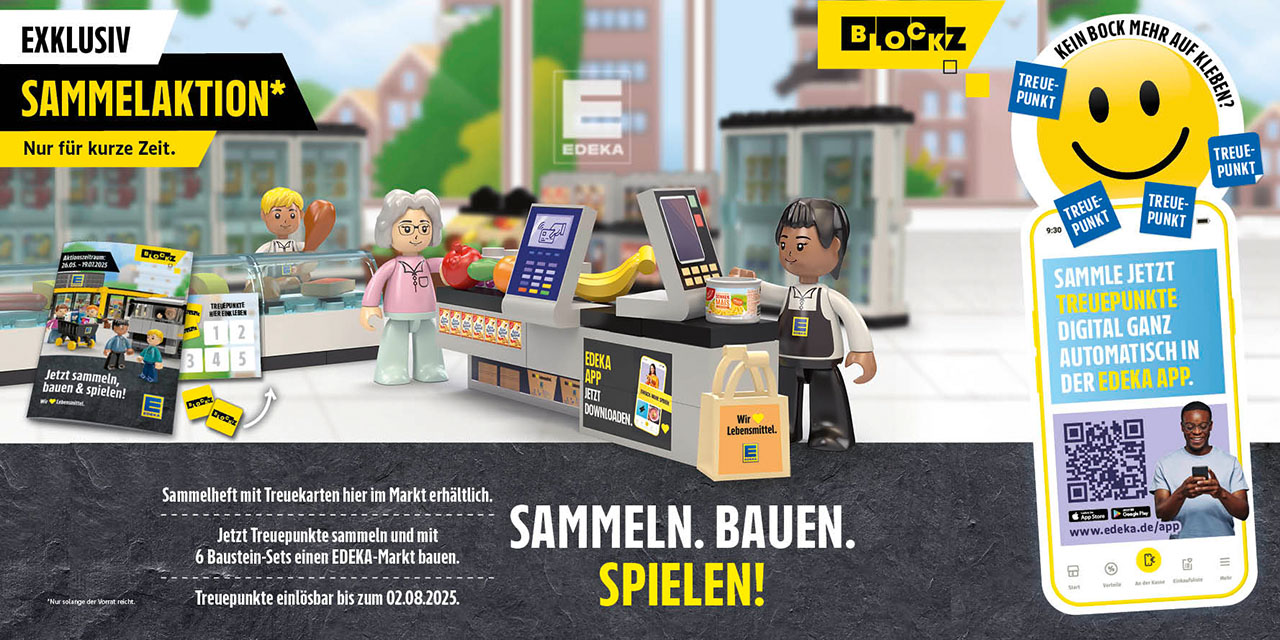 Entdecken Sie die bunte EDEKA Welt im Mini-Format mit BLOCKZ